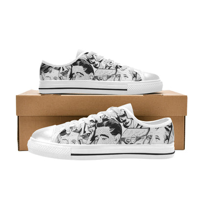 WOMEN'S Cc Retro Faces 4 Canvas Grunge Custom Sneakers