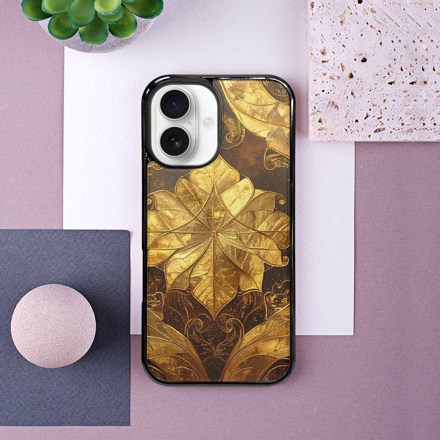 iPhone 16 Case — Klimt Gold Leaf Artwork Pattern, Custom Made Phone Cover