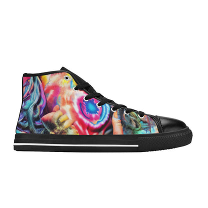 MEN'S Cc Tie Dye Woman High Top Canvas Surreal Shoes