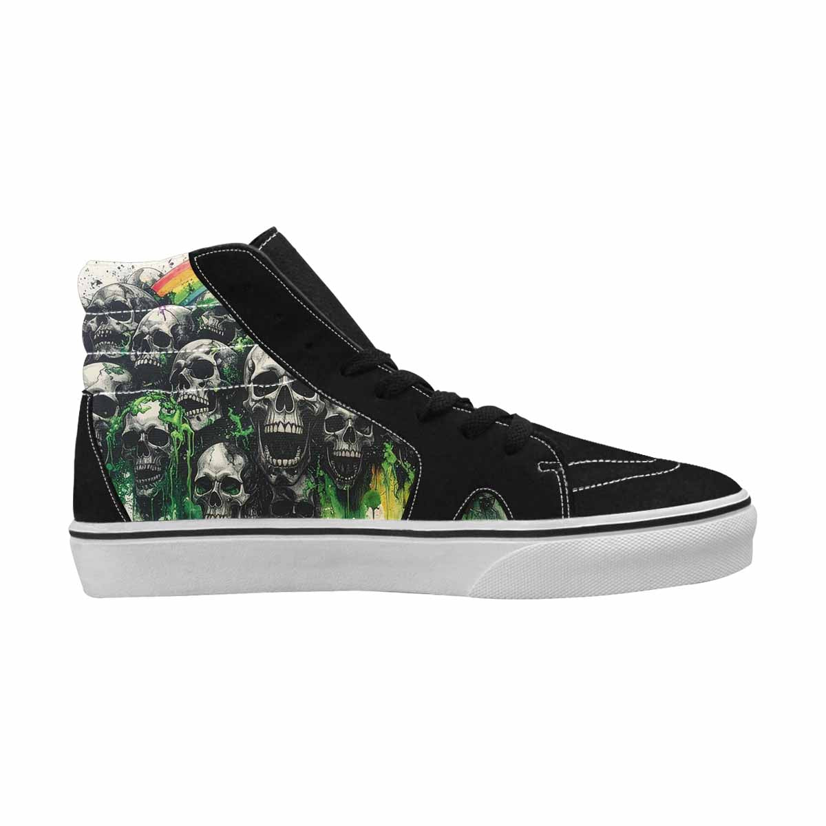 MEN'S Rainbow From Skull S High Top Canvas Dark Academia Custom Sneakers