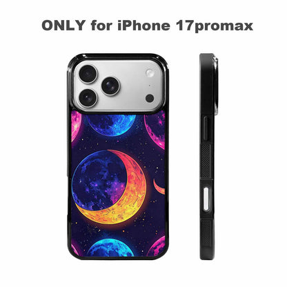iPhone 17 Pro Max Case — Neon Winter Moon Cartoon Cute, Customized Protective Case