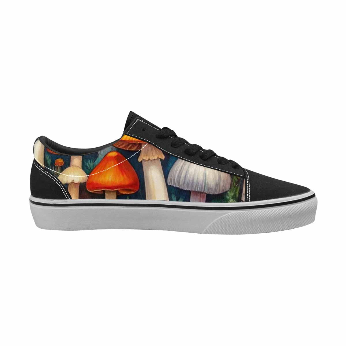 WOMEN'S Mushrooms (general) Lace-Up Canvas Neon Fantasy Custom Shoes