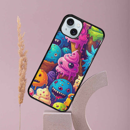 iPhone 15 Plus Case — Melting Ice Cream Monster Charac, Custom Designed Case Cover