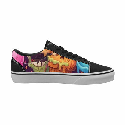 WOMEN'S Ice Cream Monsters  Lace-Up Canvas Vivid Custom Sneakers