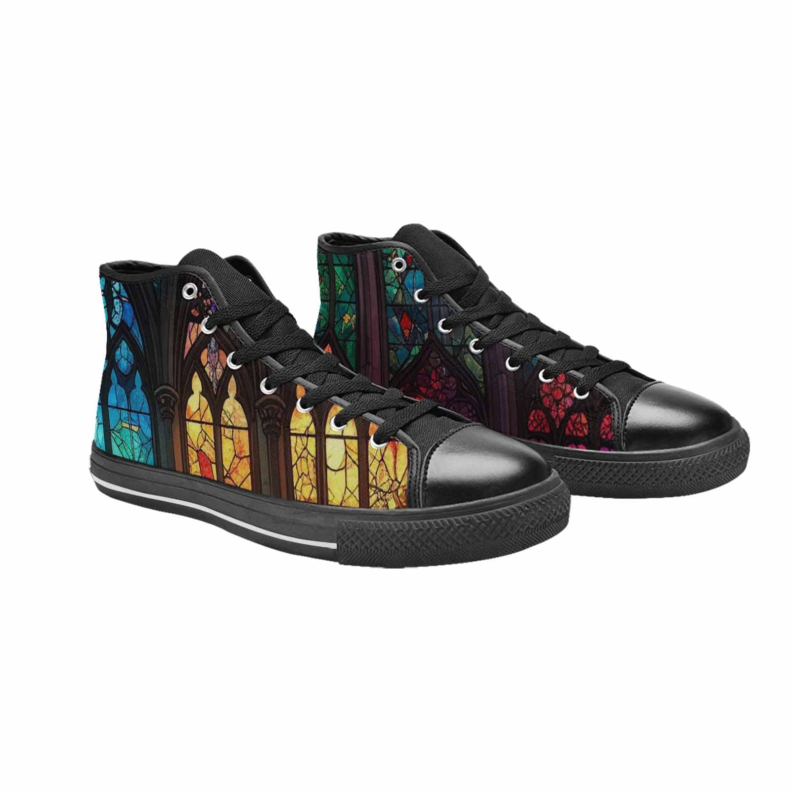 WOMEN'S Stained Glass Cathedral High Top Canvas Y2K Sneakers