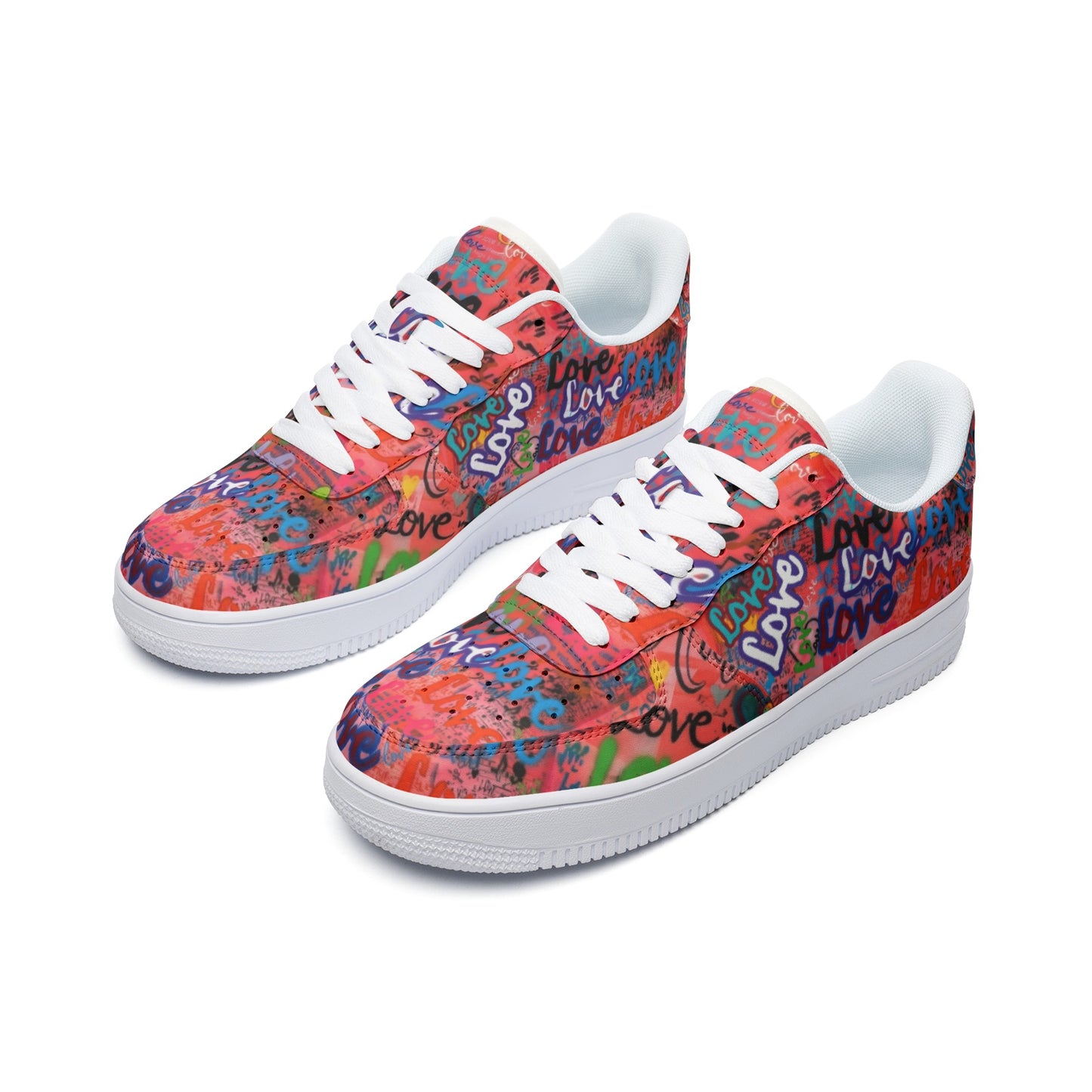 Love Unisex Low Top Leather Sneakers