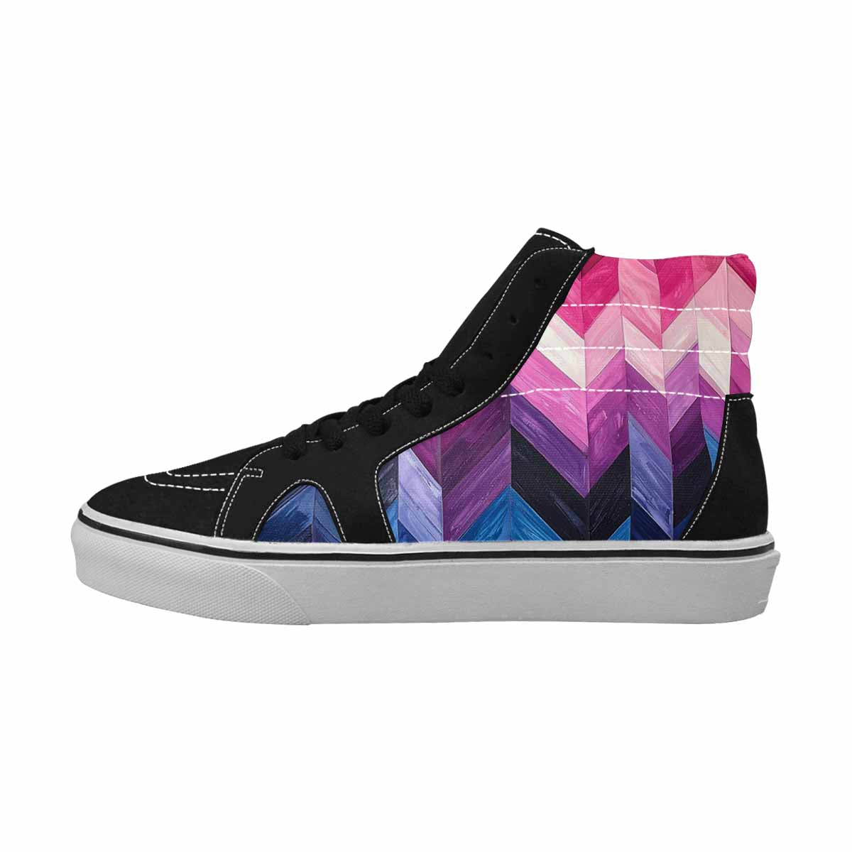 WOMEN'S Genderfluid Flag Color High Top Canvas Cottagecore Sneakers