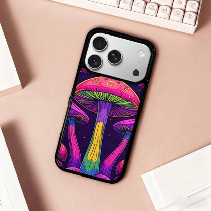 iPhone 17 Pro Case — Psychedelic Mushroom Cartoon Pattern Cartoon Cute, Custom Made Phone Cover
