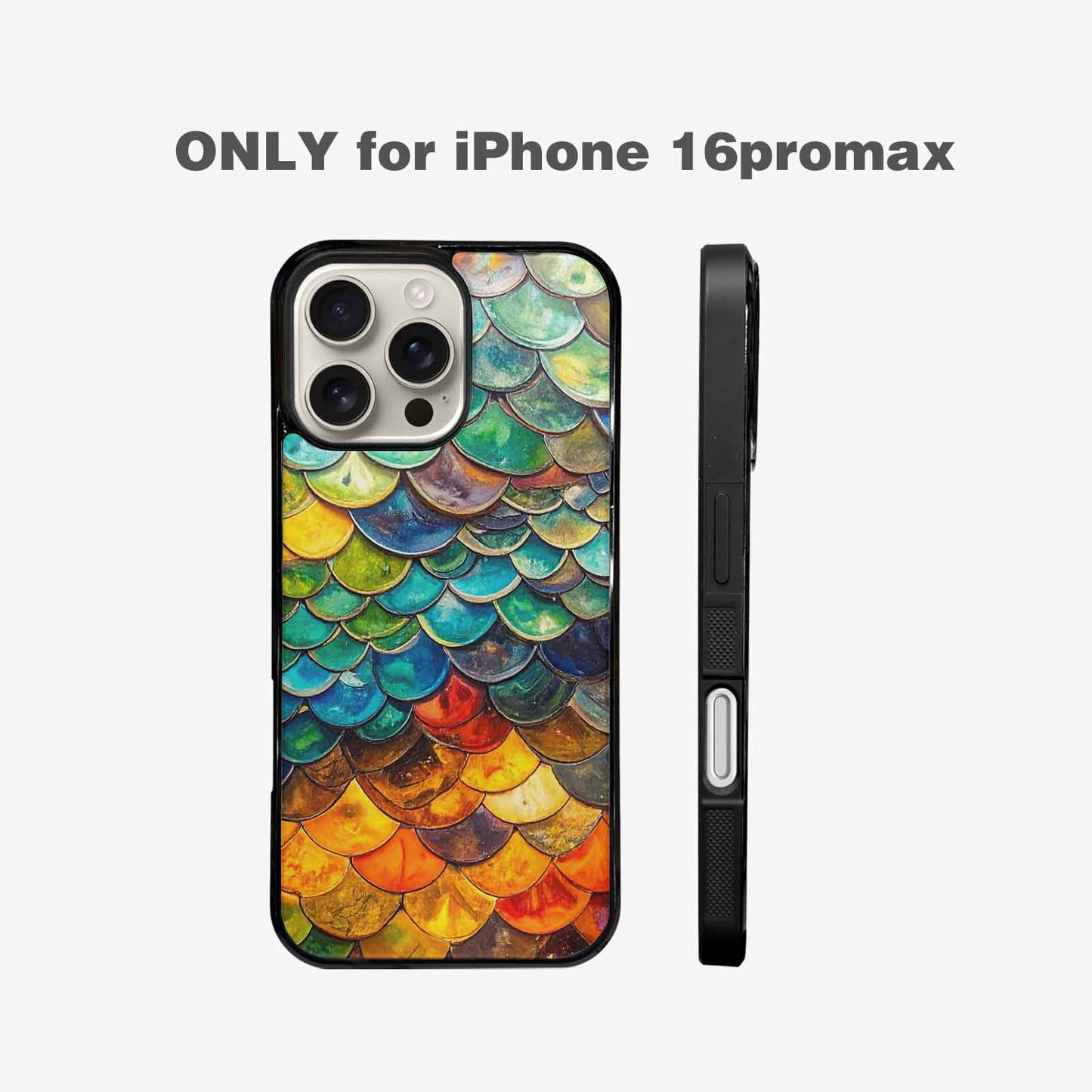 iPhone 16 Pro Max Case — Reptile Scale Full Color Vibrant Reptile, Custom Designed Case Cover