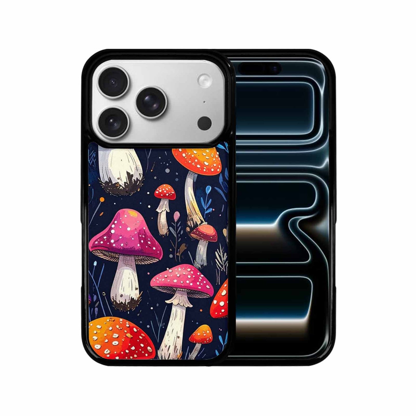 iPhone 17 Pro Case — Vivid Winter Mushroom Seamless Cartoon Cute, Custom Print Case Cover