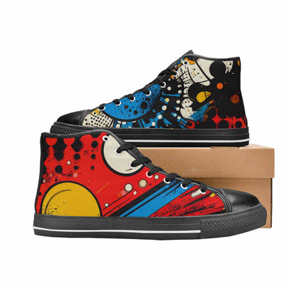 MEN'S Comic Book Halftone High Top Canvas Grunge Shoes