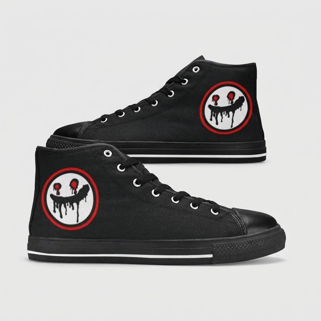 MEN'S Clean Logo Face Art Custom Sneakers | Freaky Shoes®