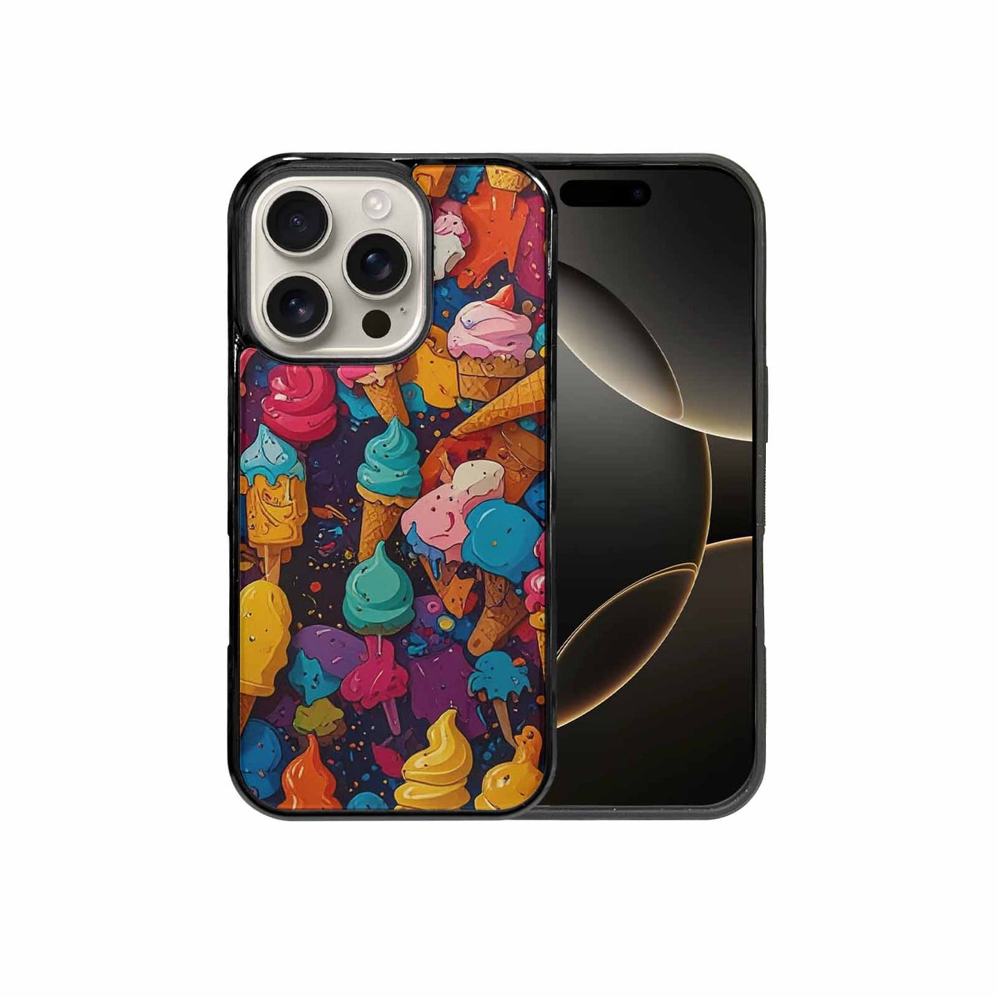 iPhone 16 Pro Case — Ice Cream Motif Ice Cream Motifs, Unique Phone Case Design
