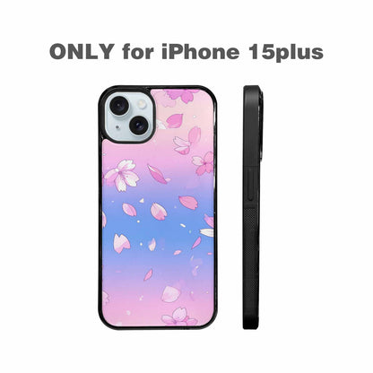 iPhone 15 Plus Case — Anime Cherry Blossom Custom, Unique Phone Case Design