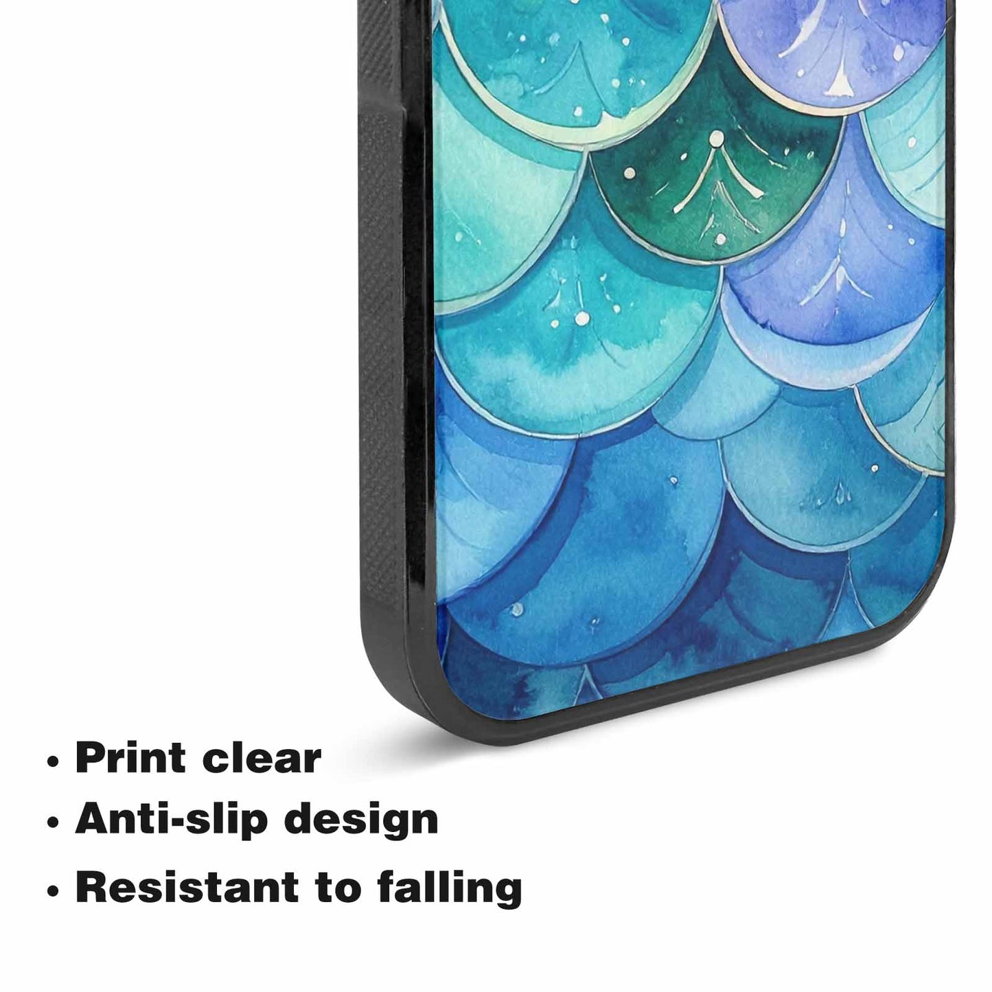 iPhone 15 Plus Case — Mermaid Scale, Custom Art Phone Cover
