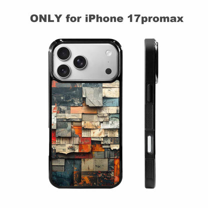 iPhone 17 Pro Max Case — Distressed Grunge Texture Pattern Original Art, Unique Phone Case Design