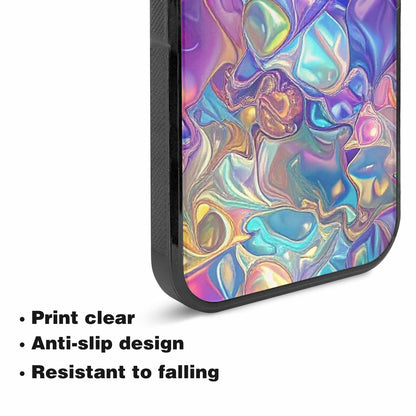iPhone 15 Plus Case — Holographic Iridescent Shimmer Pattern Hundreds Of, Original Design Phone Case
