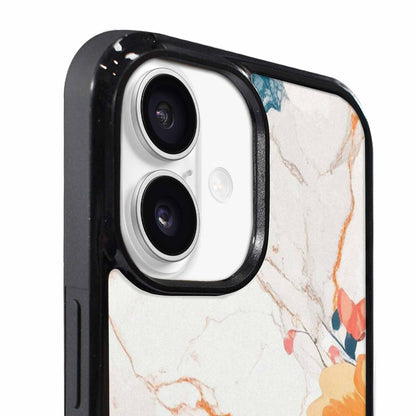 iPhone 17 Case — Marble Floral, Custom Art Phone Cover