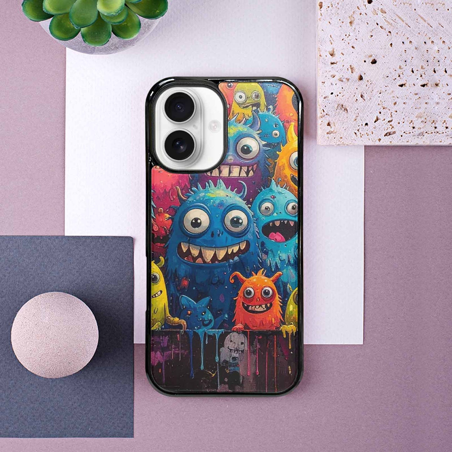 iPhone 16 Case — Monsters General Cartoon Monst, Custom Designed Case Cover