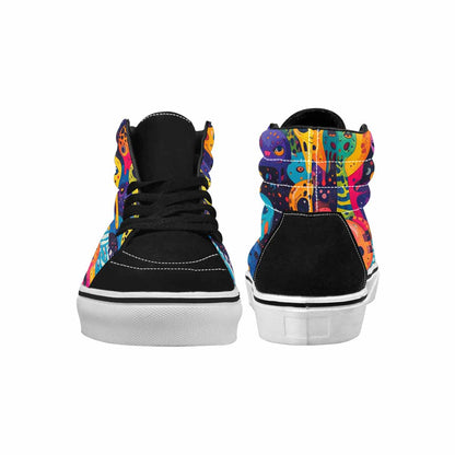 WOMEN'S Alien High Top Canvas Personalized Aesthetic Original Art Sneakers