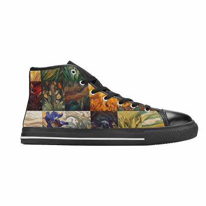 MEN'S Van Gogh-Style Swirl High Top Canvas Grunge Shoes