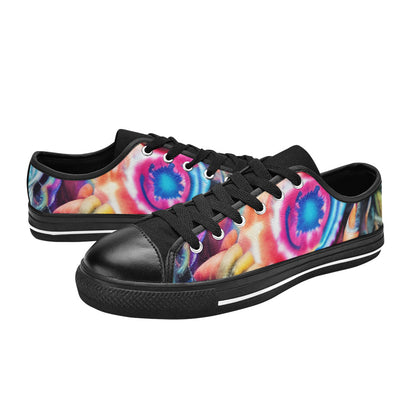 MEN'S Cc Tie Dye Woman Canvas Surreal Custom Sneakers