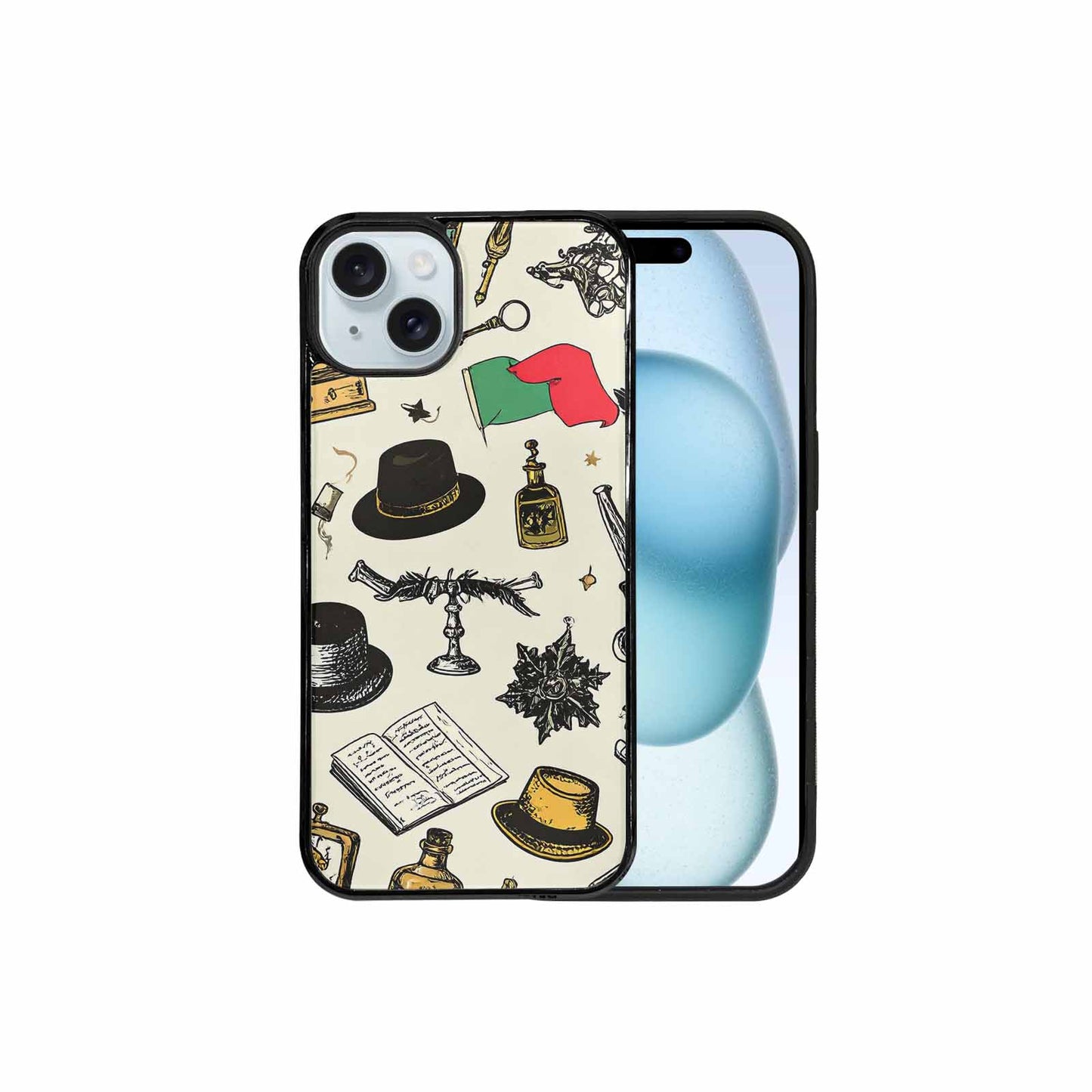 iPhone 15 Plus Case — Noir Spy Silhouette Pen Ink Noir, Original Design Phone Case