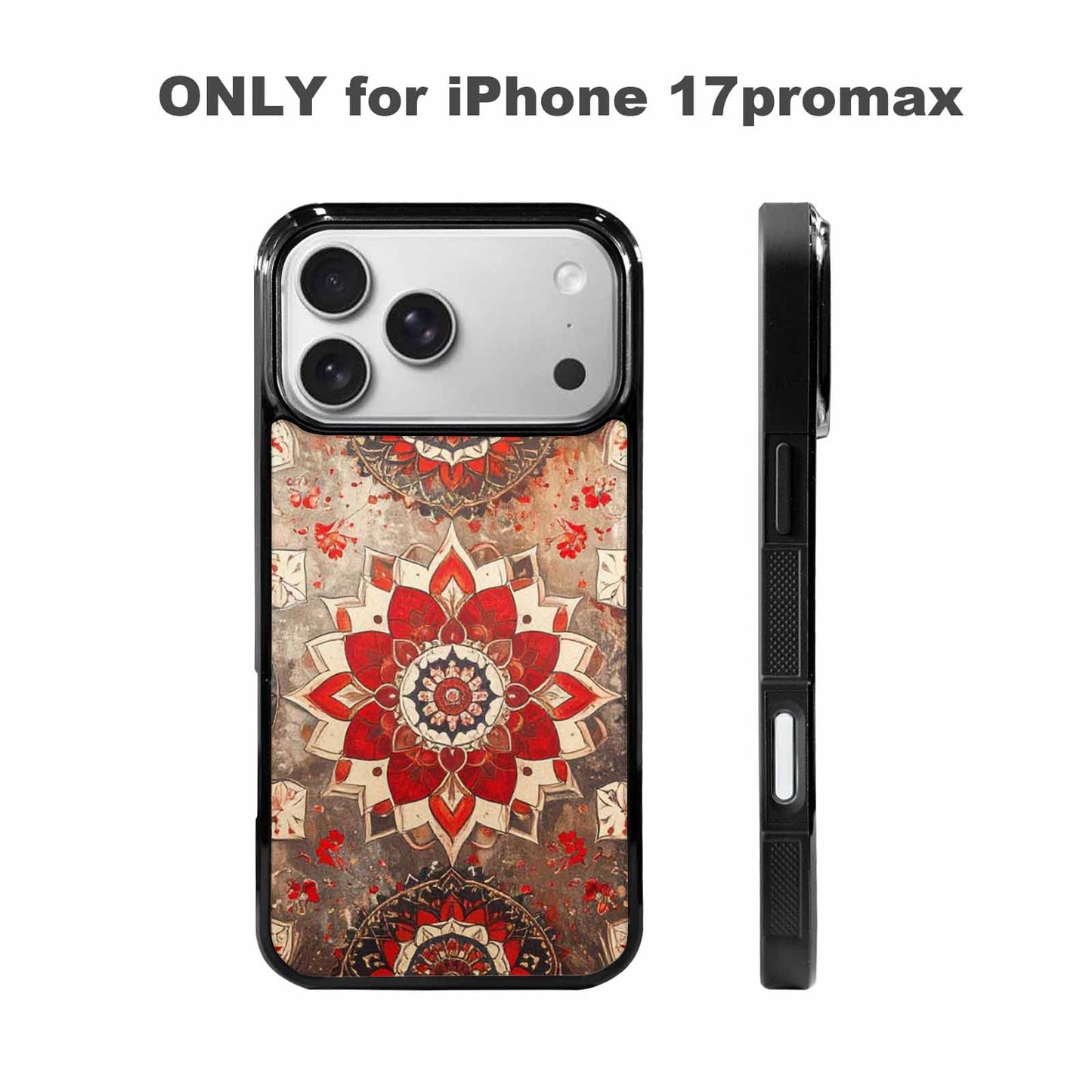 iPhone 17 Pro Max Case — Small Mandala Pattern, Randomly Floral, Unique Phone Case Design