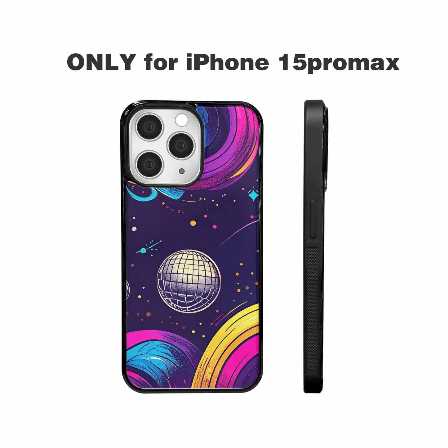 iPhone 15 Pro Max Case — 1970s Disco Cartoon Art Pattern, Unique Phone Case Design