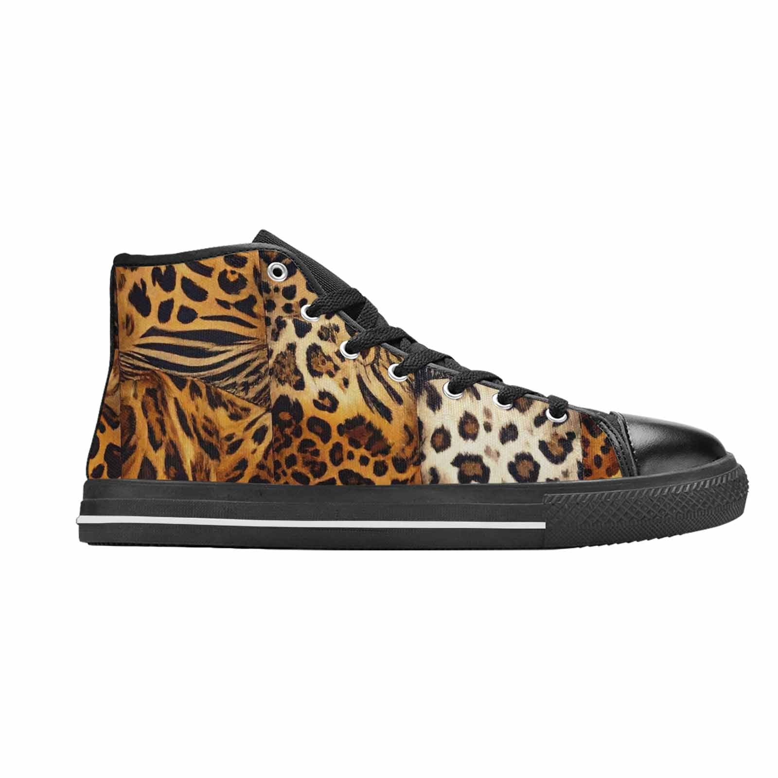 MEN'S Animal Print High Top Canvas Vivid Custom Shoes