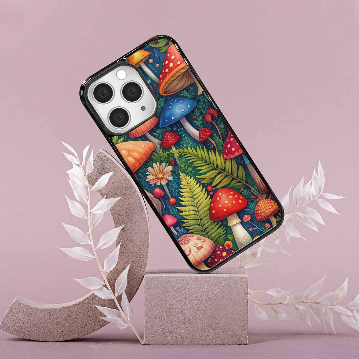 iPhone 15 Pro Max Case — Mushrooms Botanicalmushrooms P 7fj Personalized Phone, Custom Designed Case Cover