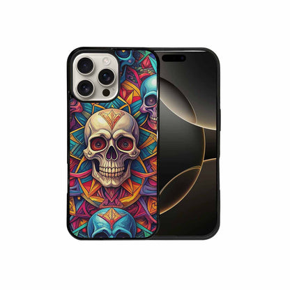 iPhone 16 Pro Max Case — Sacred Geometry Lots Of Skulls Seamless, Custom Printed Phone Case