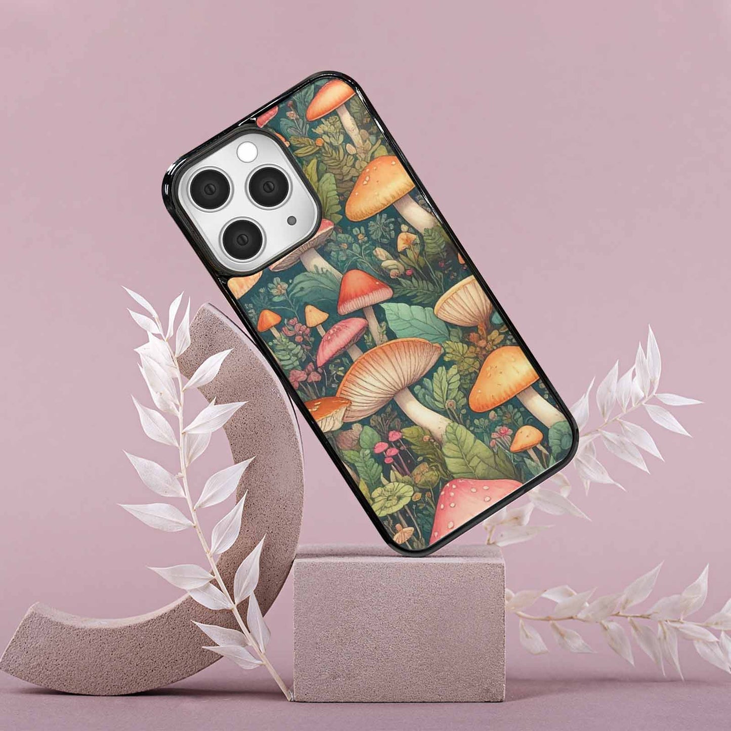 iPhone 15 Pro Max Case — Mushrooms Botanicalmushrooms P, Unique Phone Case Design