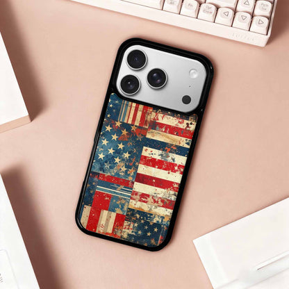 iPhone 17 Pro Case — Small American Flag Stars And Galaxy, Custom Printed Phone Case