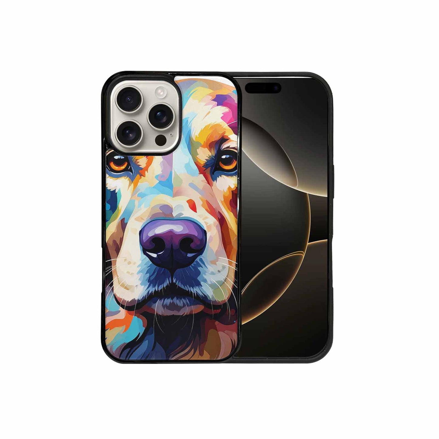 iPhone 16 Pro Max Case — Golden Retriever Watercolor Art Pattern, Custom Art Phone Cover