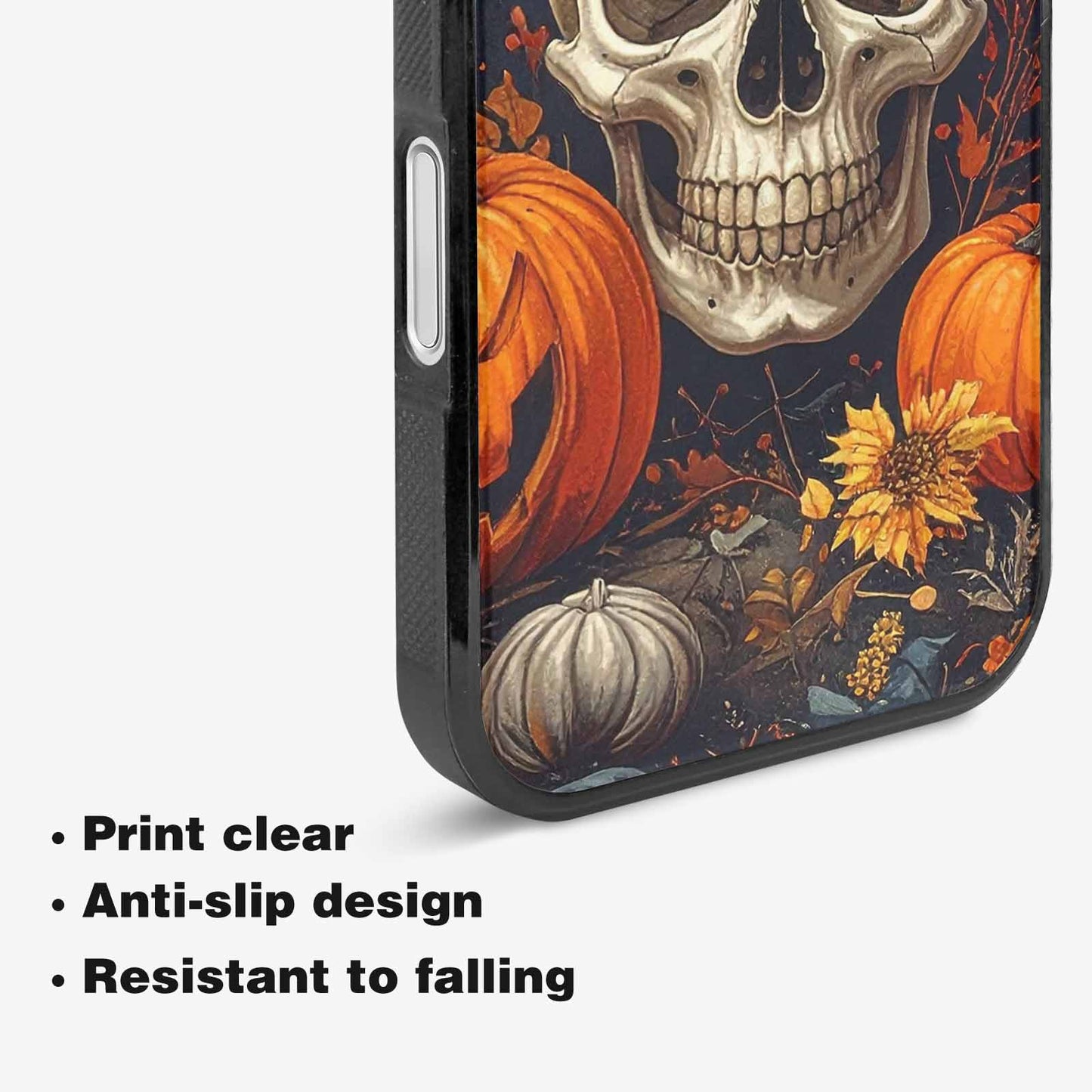 iPhone 16 Plus Case — Halloween Skulls Pumpkins Custom, Original Design Phone Case