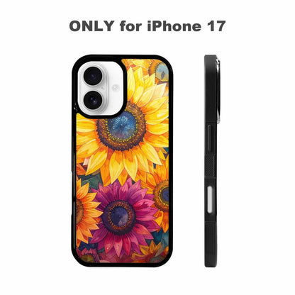 iPhone 17 Case — Full Color Vibrant Sunflower Floral, Custom Print Case Cover