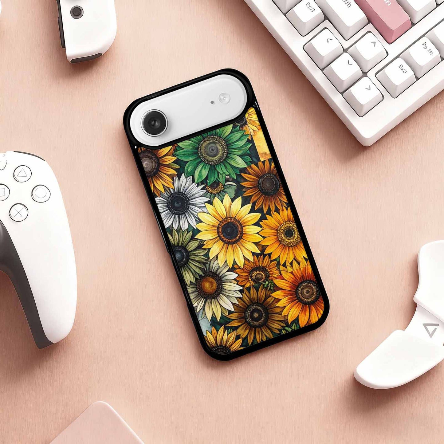 iPhone 17 Air Case — Small Sunflower Pattern Randomly Varying Floral, Custom Phone Case