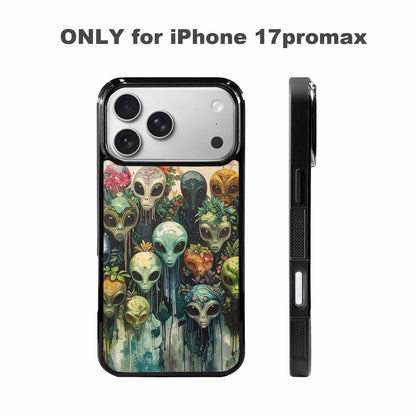 iPhone 17 Pro Max Case — Aliens Pattern Hundreds Of Alien Scifi, Custom Designed Case Cover