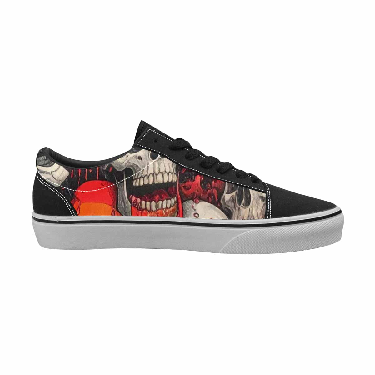 WOMEN'S Rainbow From Skull S Lace-Up Canvas Kaleidoscope Sneakers