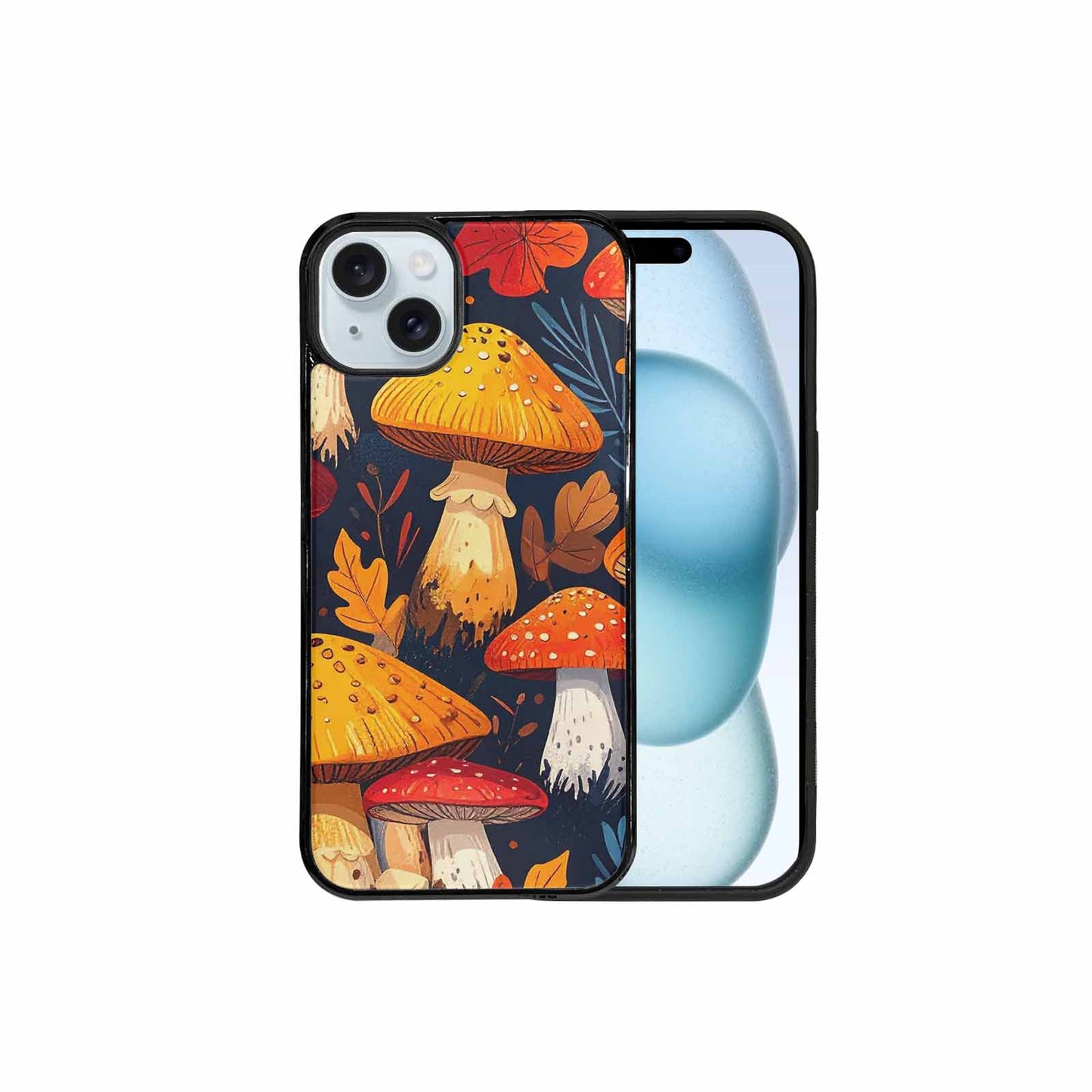 iPhone 15 Plus Case — Bold Autumn Mushroom Bold Autumn Mushroom, Unique Phone Case Design