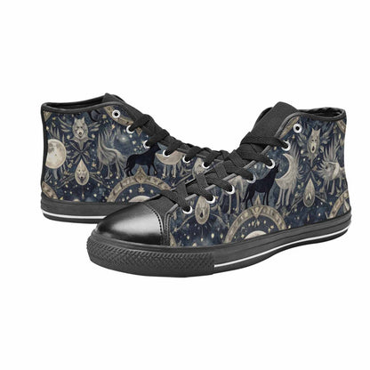 MEN'S Wolves Everywhere Collage High Top Canvas Y2K Sneakers