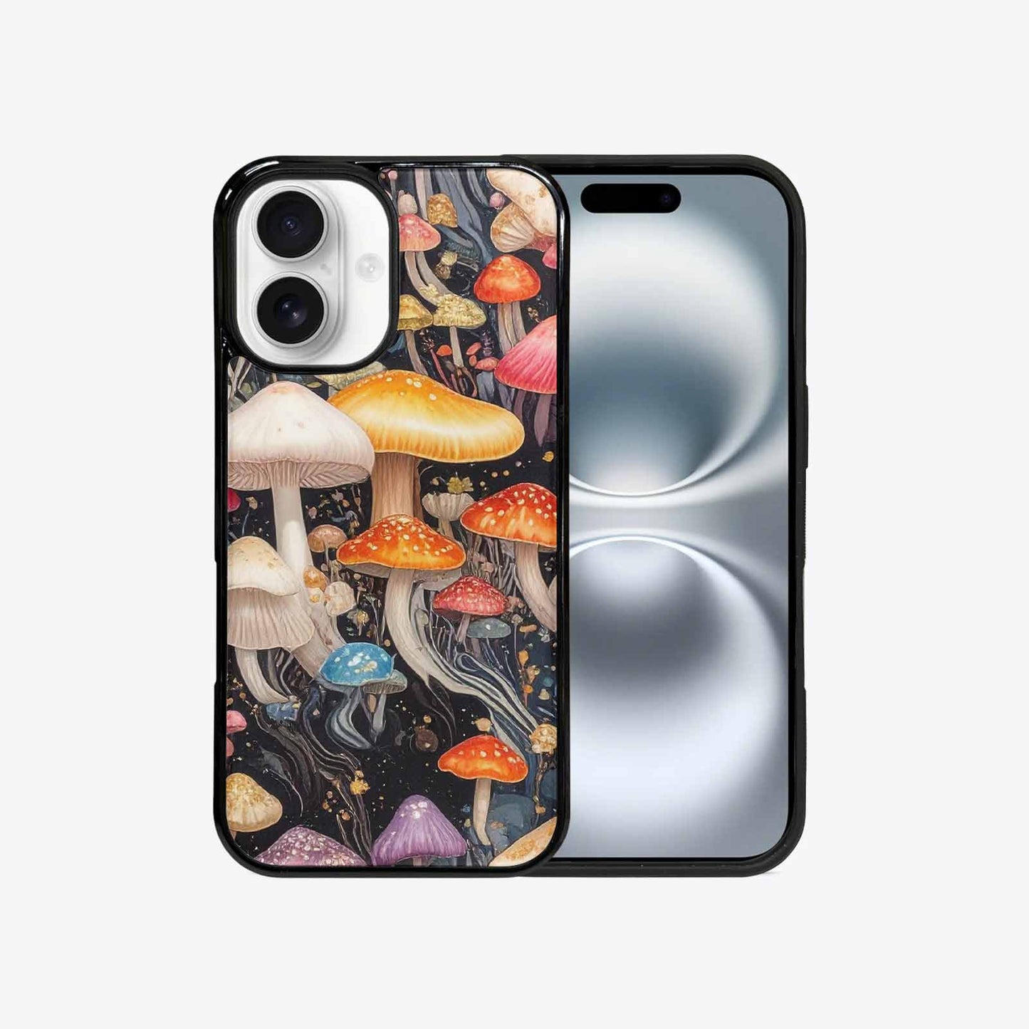 iPhone 16 Case — Mushrooms Pattern Hundreds Of, Custom Print Case Cover