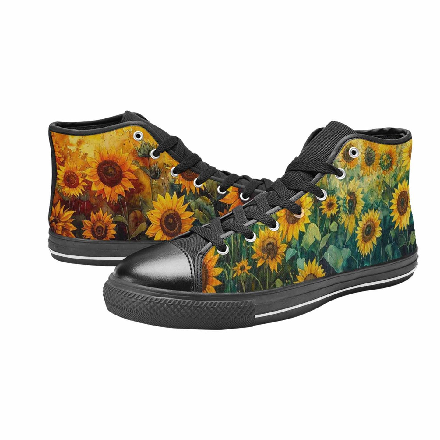WOMEN'S Blend Melt Them High Top Canvas Cottagecore Custom Sneakers
