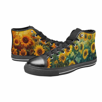 WOMEN'S Blend Melt Them High Top Canvas Cottagecore Custom Sneakers
