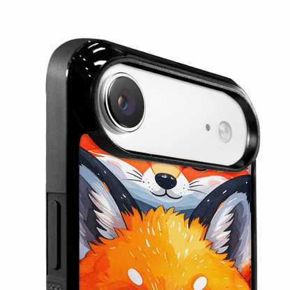 iPhone 17 Air Case — Watercolor Kawaii Fox Faces Watercolor Abstract, Original Design Phone Case