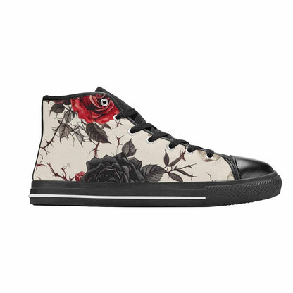 MEN'S Skulls - Roses High Top Canvas Surreal Custom Shoes