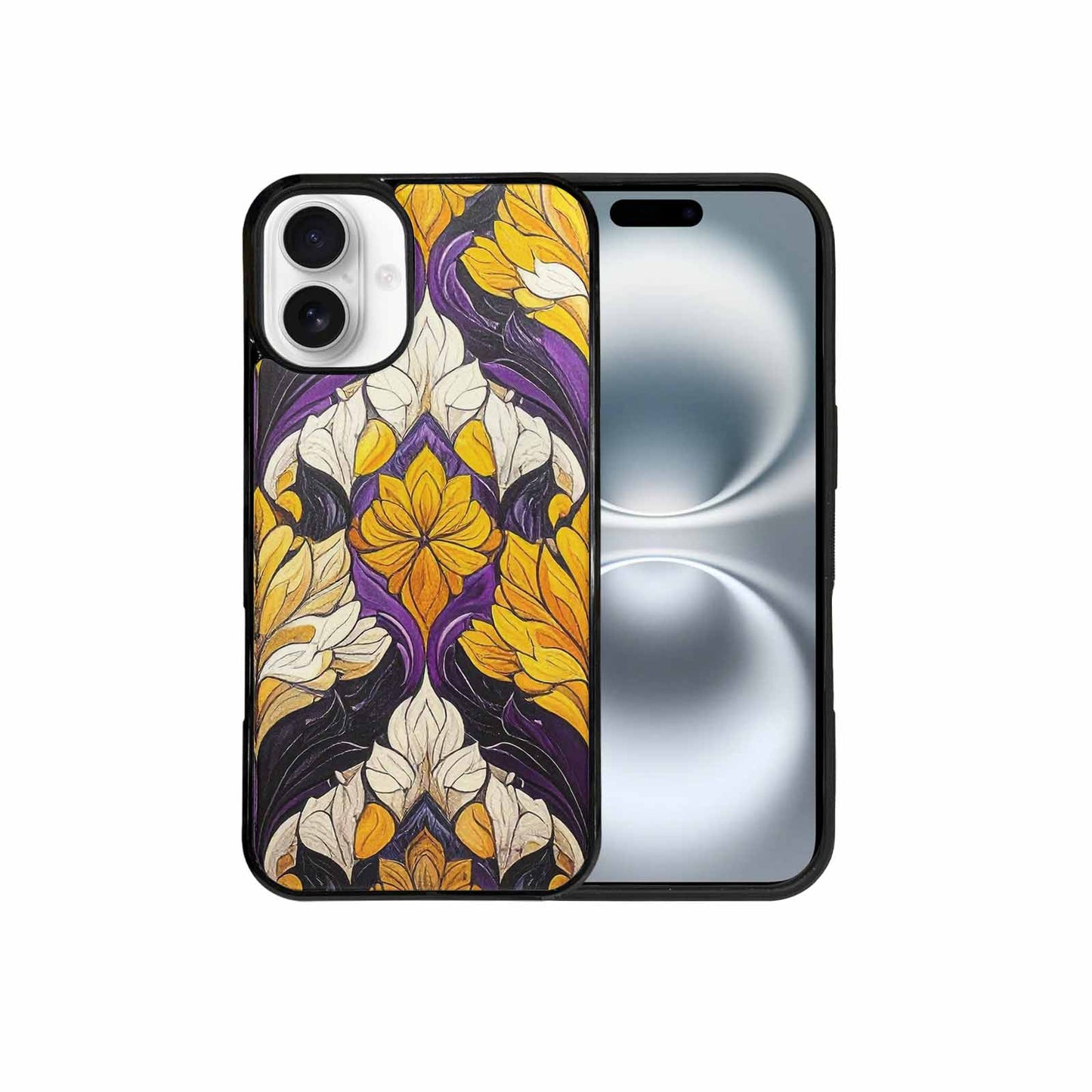iPhone 16 Plus Case — Nonbinary Flag Color Theme Small Rainbow, Custom Art Phone Cover
