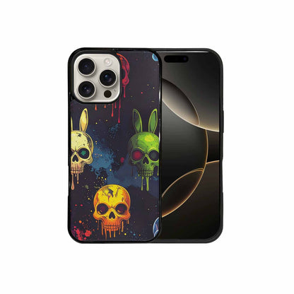 iPhone 16 Pro Max Case — Radioactive Ghost Bunny Skull Small Radioactive, Custom Art Phone Cover