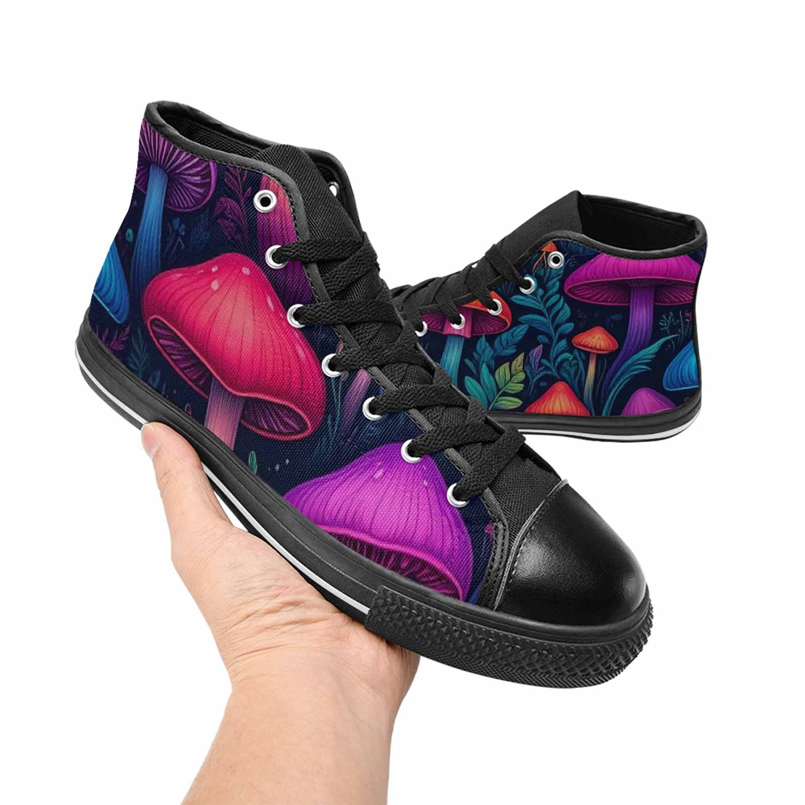 WOMEN'S Psychedelic Mushroom High Top Canvas Aesthetic Sneakers
